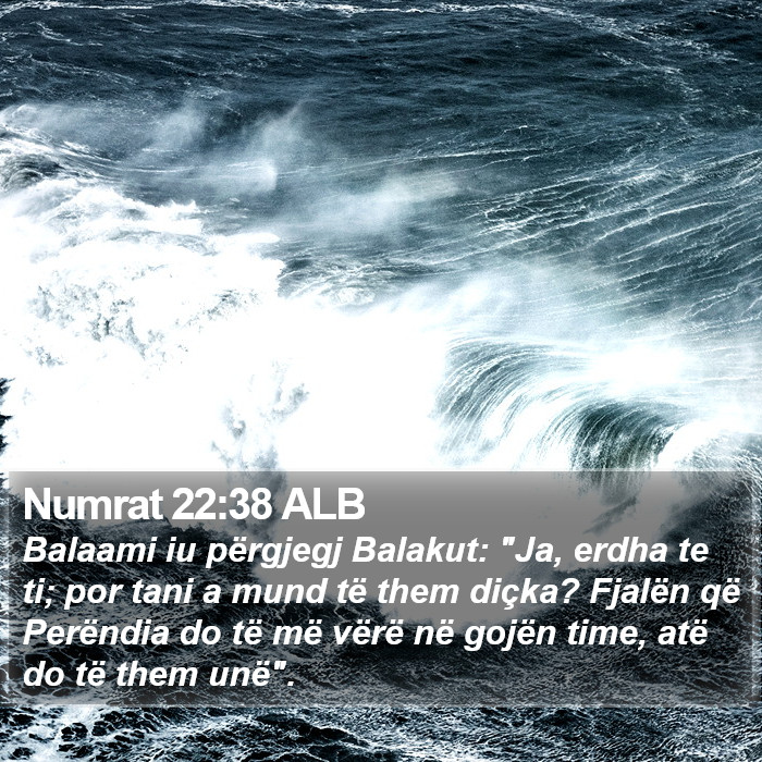 Numrat 22:38 ALB Bible Study