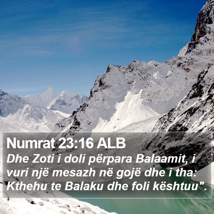 Numrat 23:16 ALB Bible Study