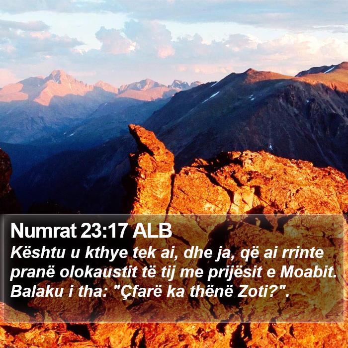 Numrat 23:17 ALB Bible Study