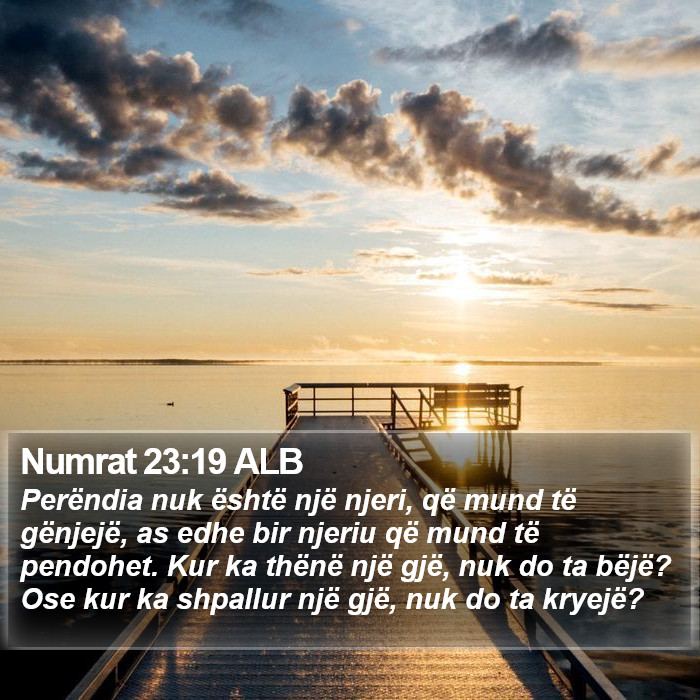 Numrat 23:19 ALB Bible Study