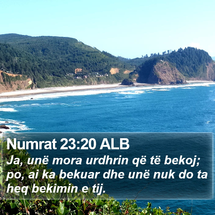 Numrat 23:20 ALB Bible Study