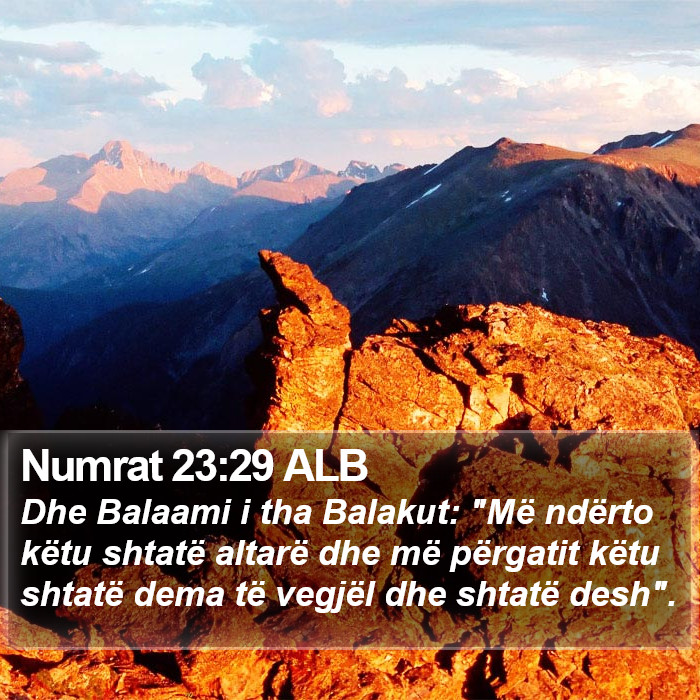 Numrat 23:29 ALB Bible Study