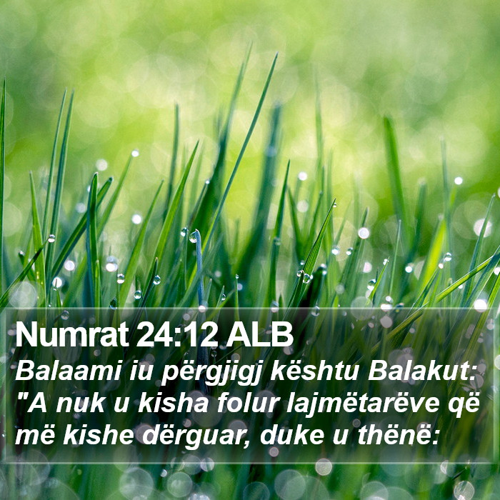 Numrat 24:12 ALB Bible Study