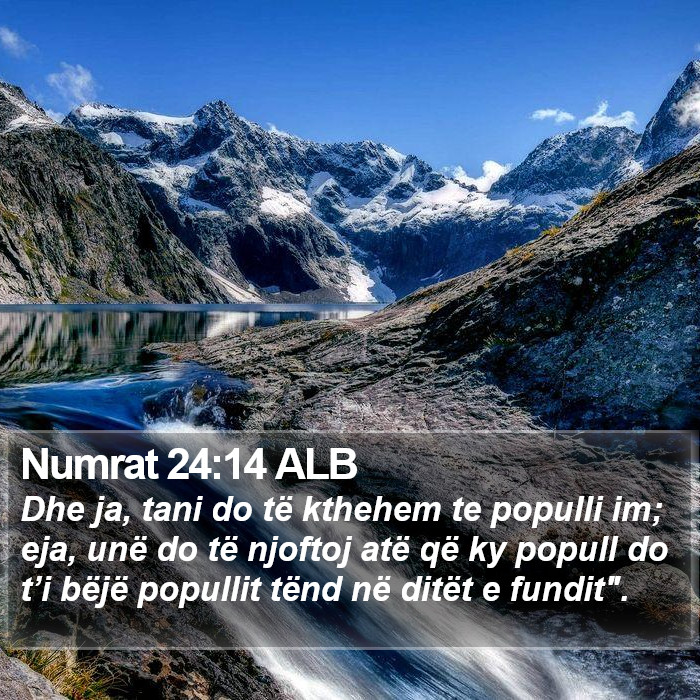 Numrat 24:14 ALB Bible Study