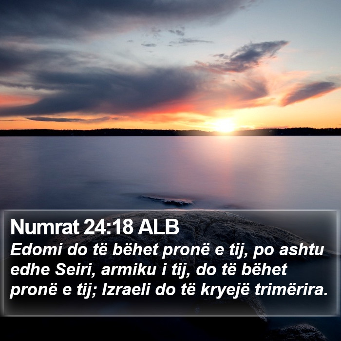 Numrat 24:18 ALB Bible Study