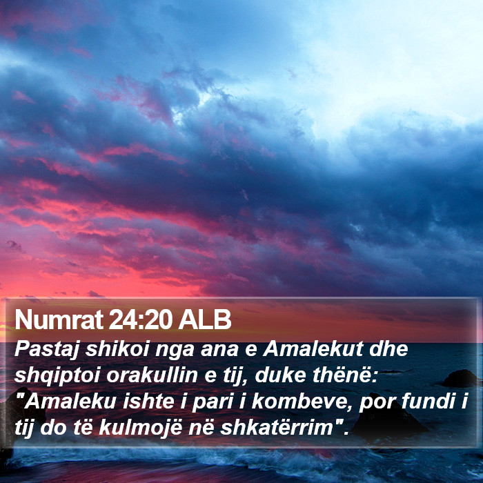 Numrat 24:20 ALB Bible Study