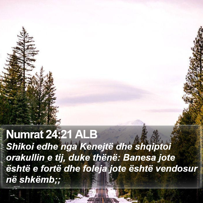 Numrat 24:21 ALB Bible Study