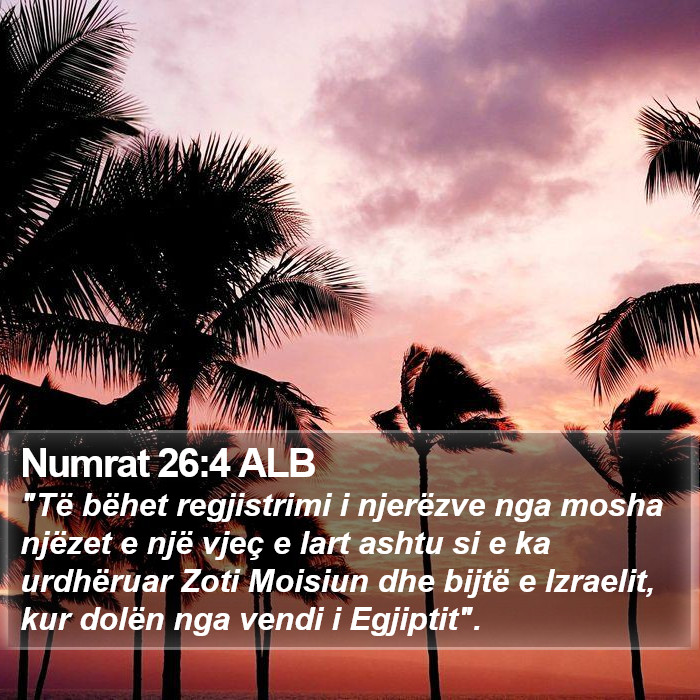 Numrat 26:4 ALB Bible Study