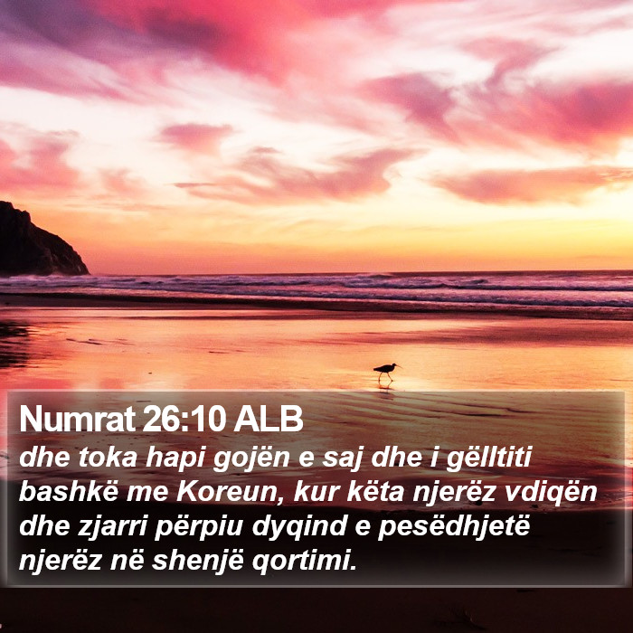 Numrat 26:10 ALB Bible Study