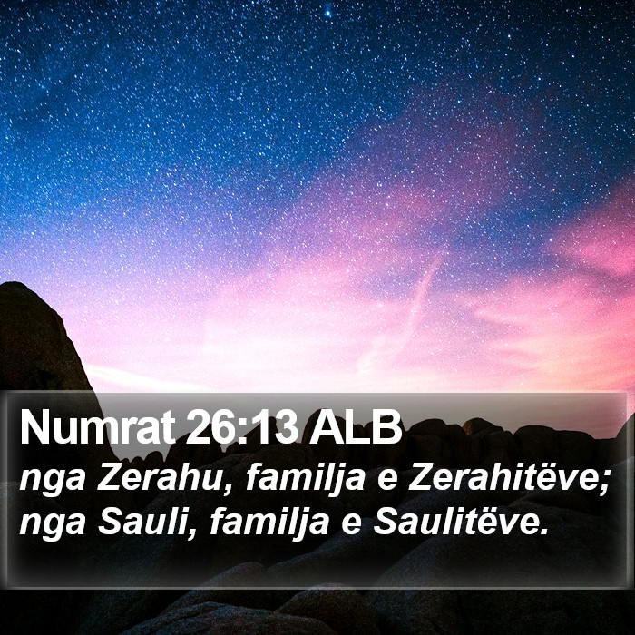 Numrat 26:13 ALB Bible Study