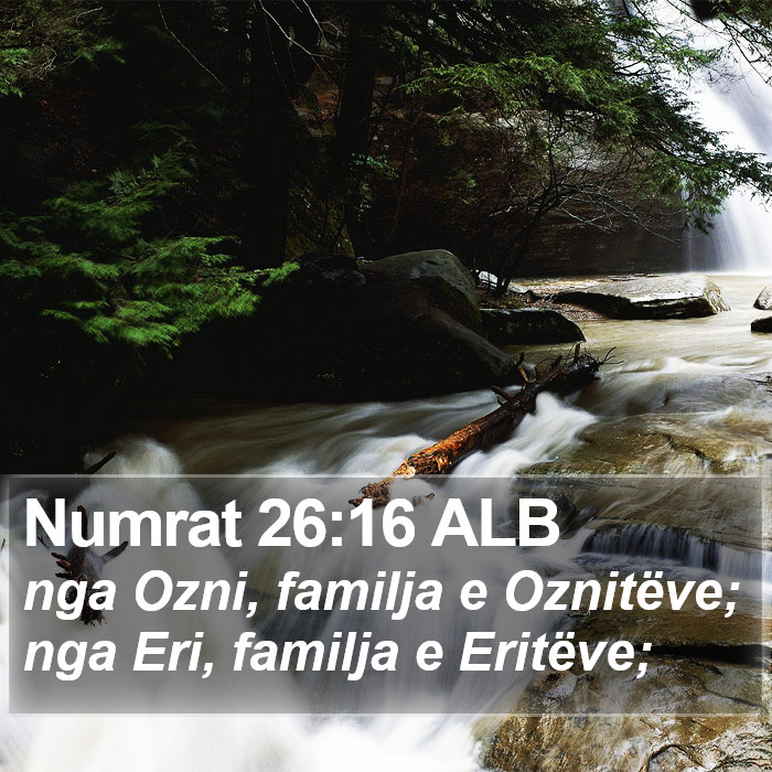 Numrat 26:16 ALB Bible Study