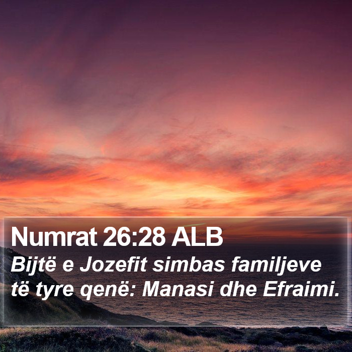 Numrat 26:28 ALB Bible Study