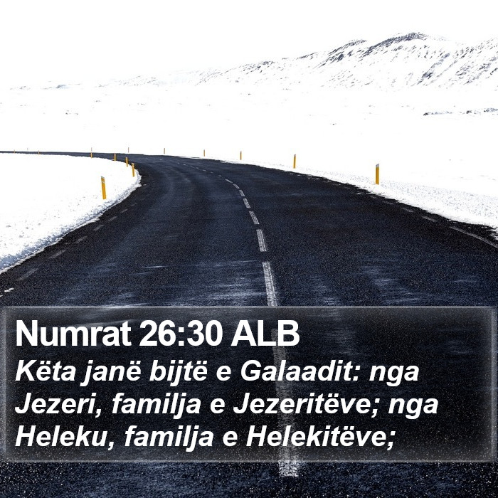 Numrat 26:30 ALB Bible Study