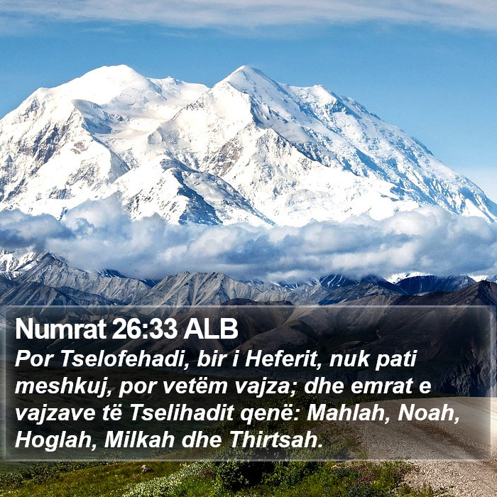 Numrat 26:33 ALB Bible Study