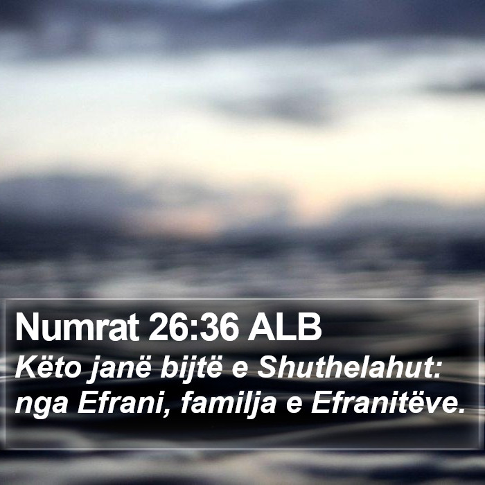 Numrat 26:36 ALB Bible Study