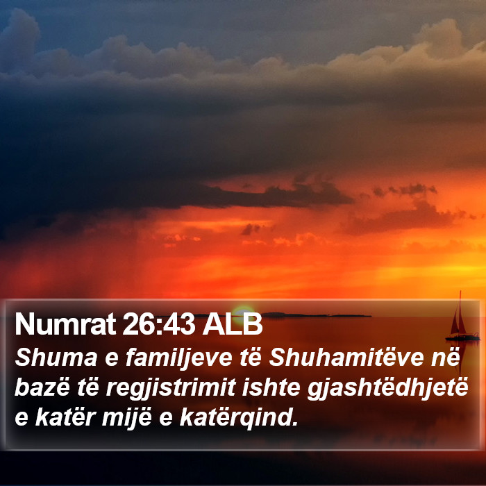 Numrat 26:43 ALB Bible Study