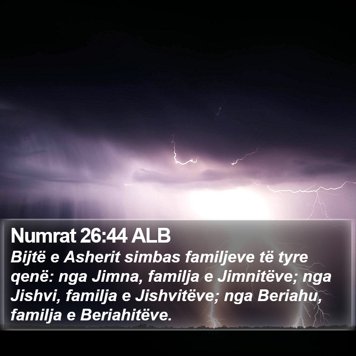 Numrat 26:44 ALB Bible Study