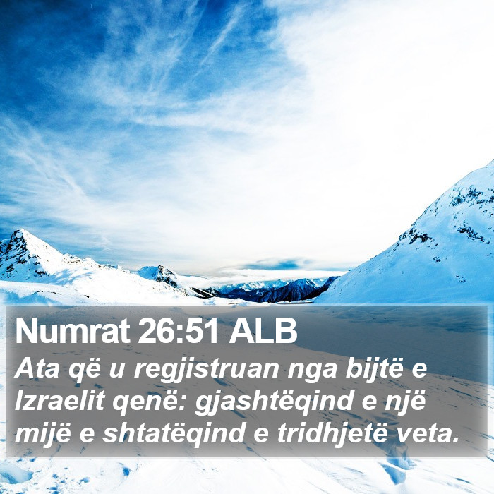 Numrat 26:51 ALB Bible Study