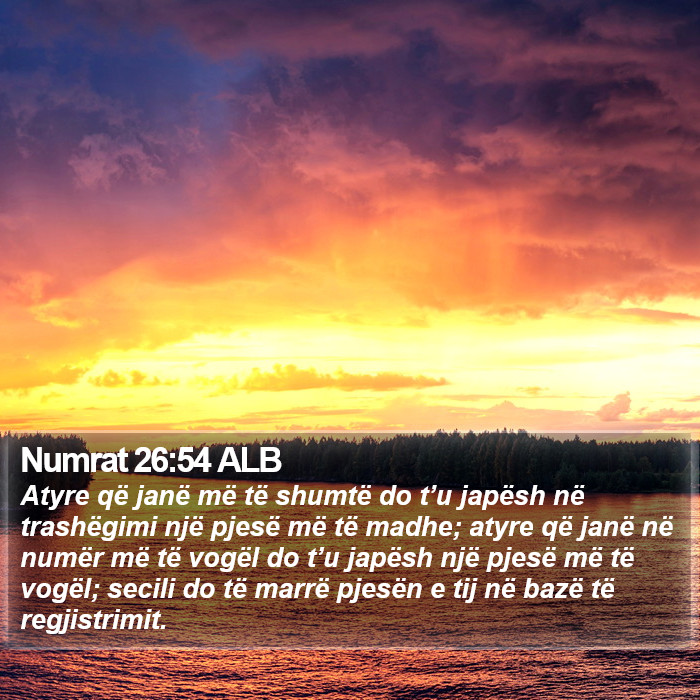 Numrat 26:54 ALB Bible Study