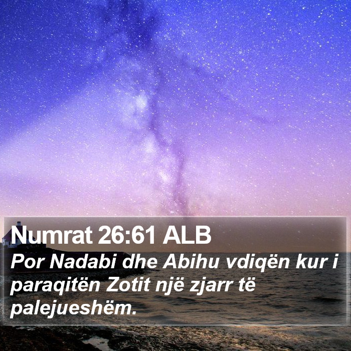 Numrat 26:61 ALB Bible Study