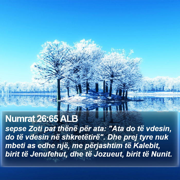 Numrat 26:65 ALB Bible Study