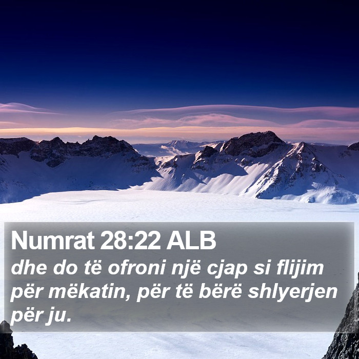 Numrat 28:22 ALB Bible Study