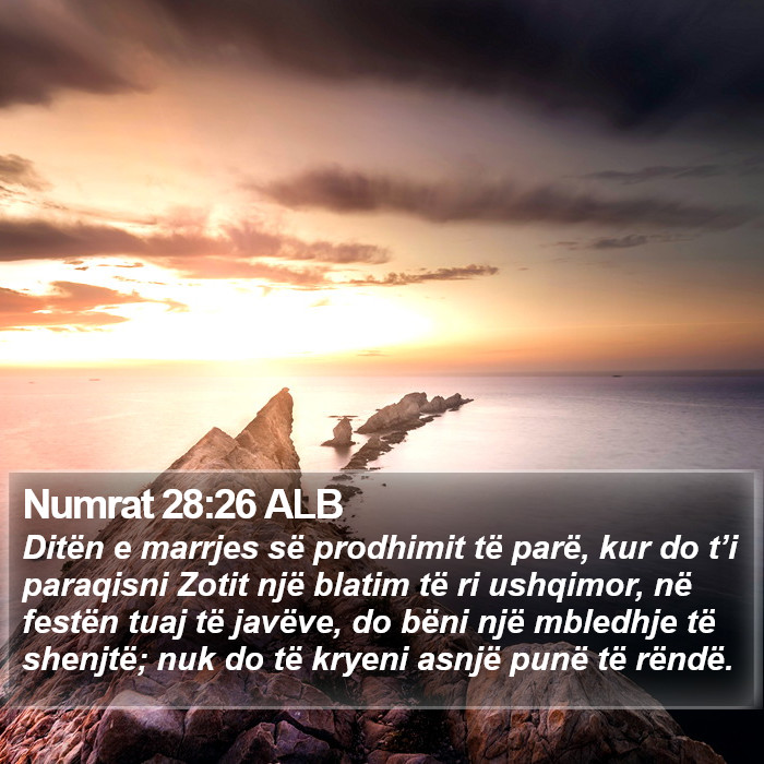 Numrat 28:26 ALB Bible Study