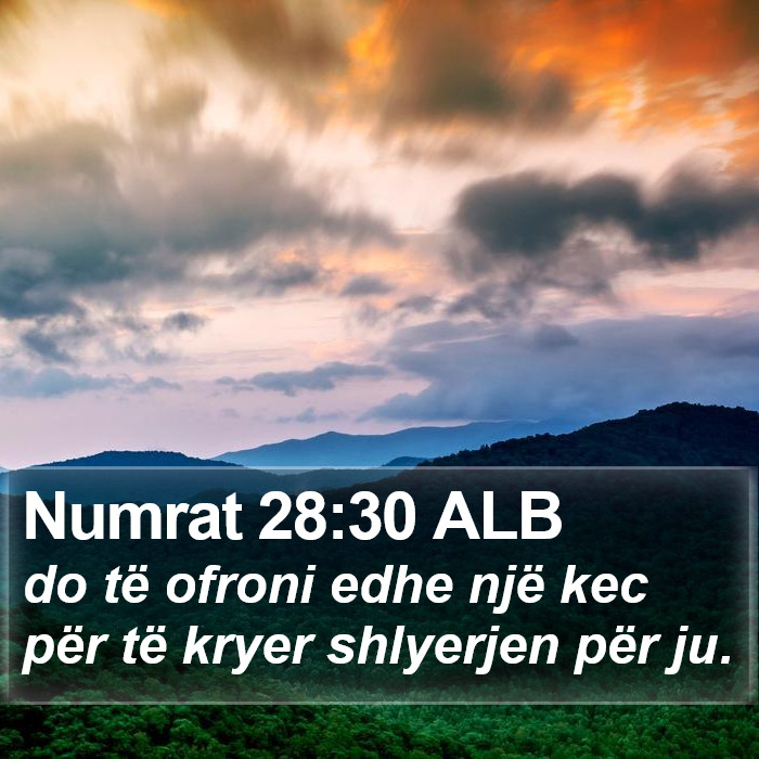 Numrat 28:30 ALB Bible Study