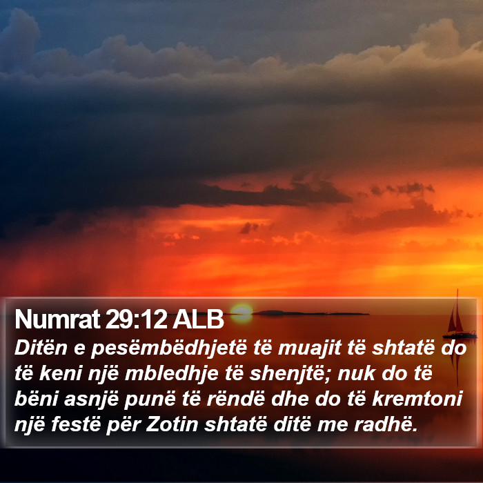 Numrat 29:12 ALB Bible Study