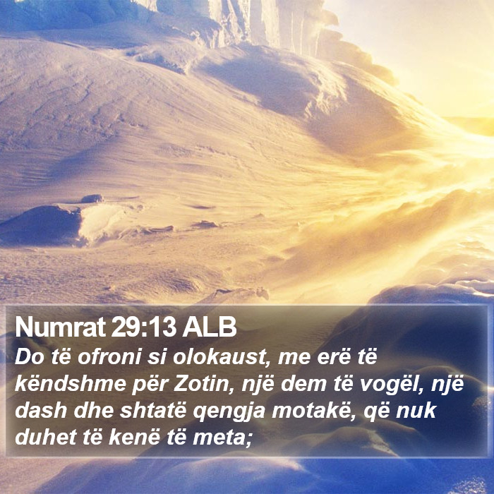 Numrat 29:13 ALB Bible Study