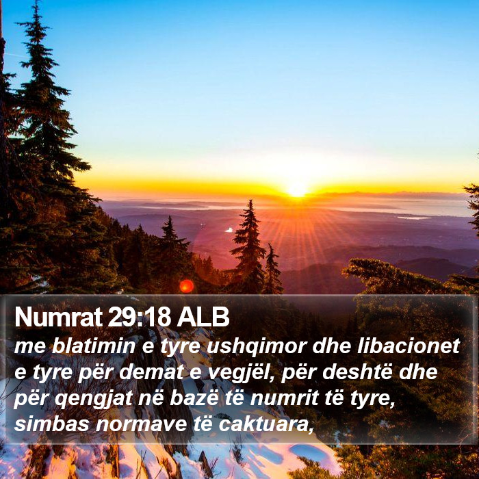 Numrat 29:18 ALB Bible Study