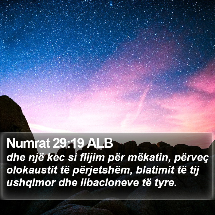 Numrat 29:19 ALB Bible Study