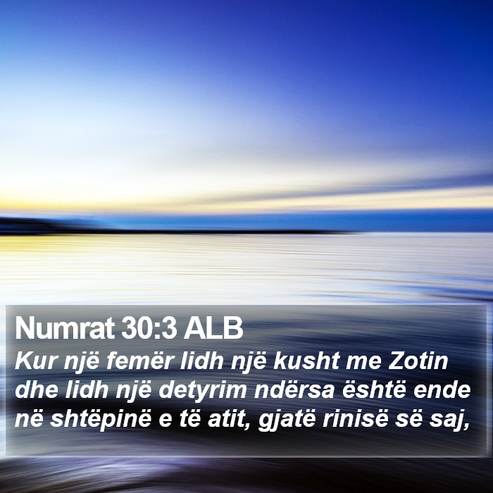 Numrat 30:3 ALB Bible Study