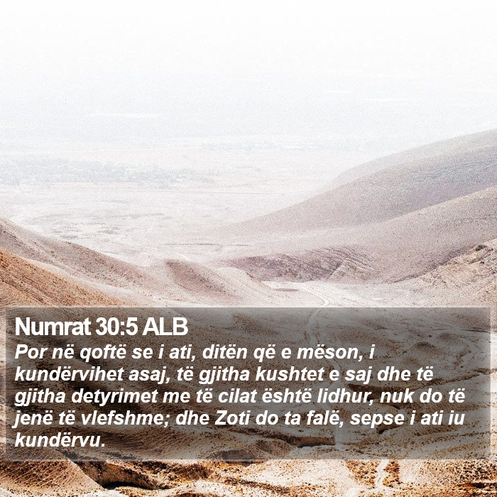 Numrat 30:5 ALB Bible Study