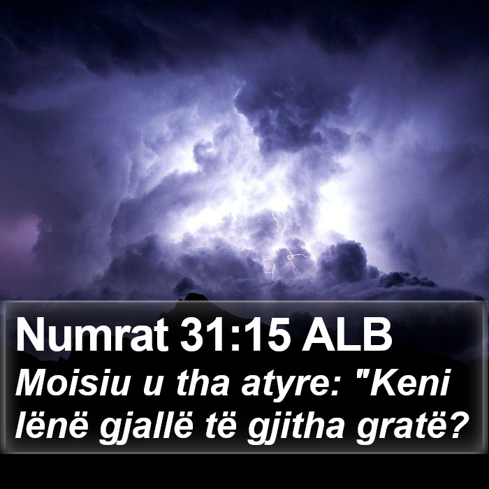 Numrat 31:15 ALB Bible Study