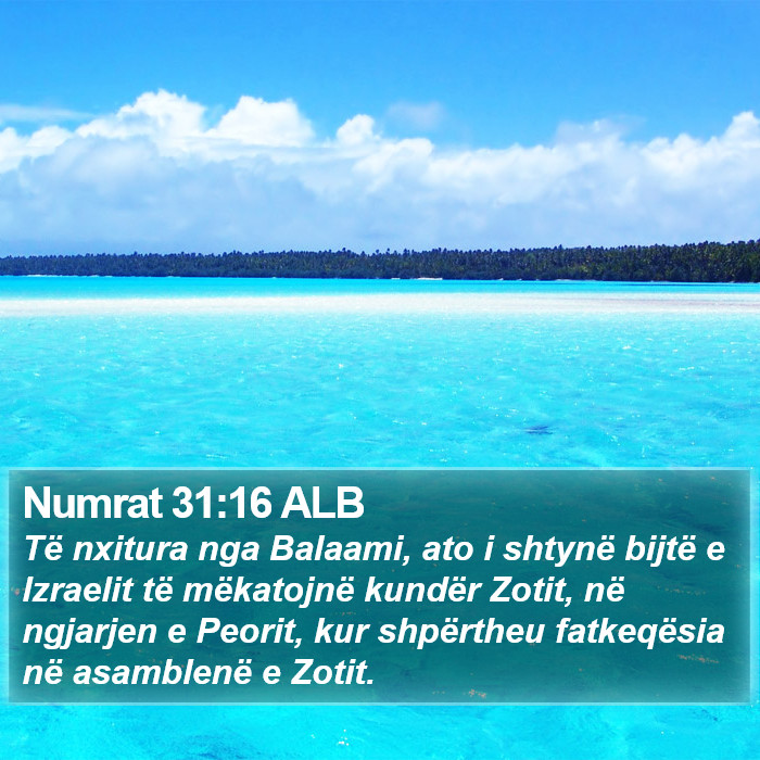 Numrat 31:16 ALB Bible Study