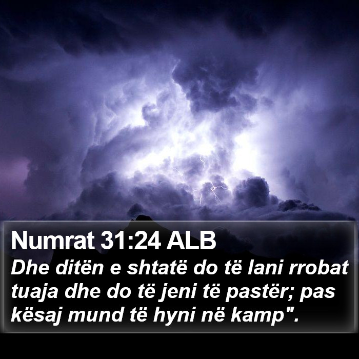 Numrat 31:24 ALB Bible Study