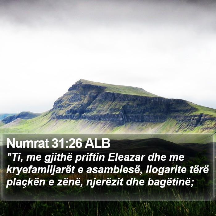 Numrat 31:26 ALB Bible Study