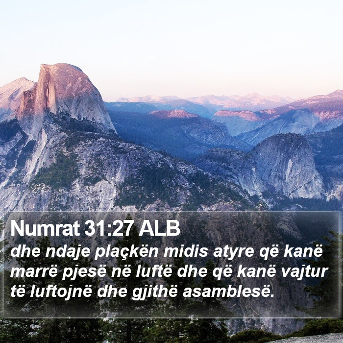 Numrat 31:27 ALB Bible Study