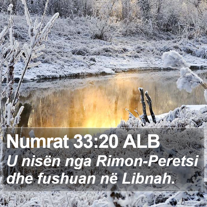 Numrat 33:20 ALB Bible Study