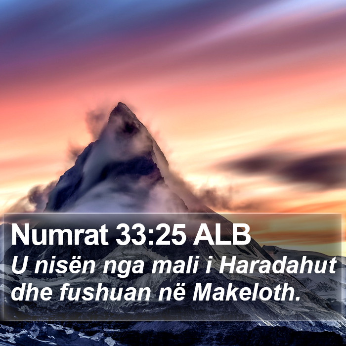 Numrat 33:25 ALB Bible Study