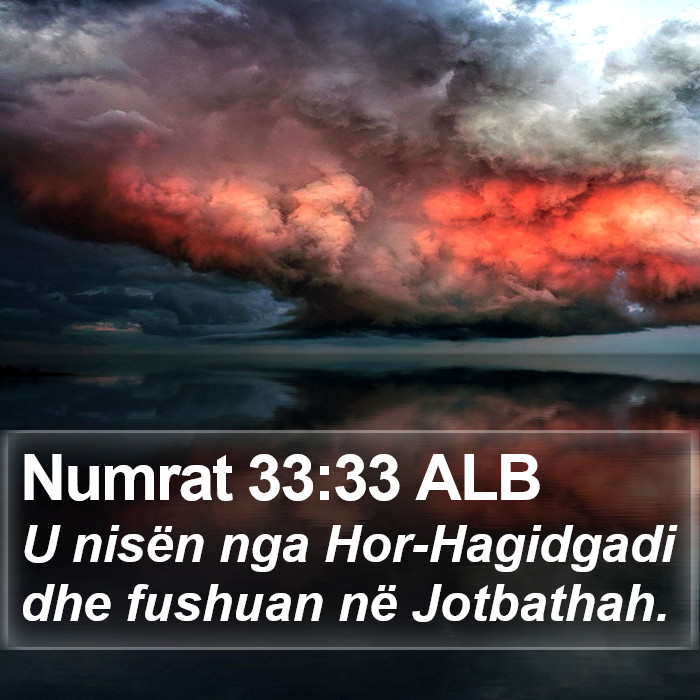 Numrat 33:33 ALB Bible Study