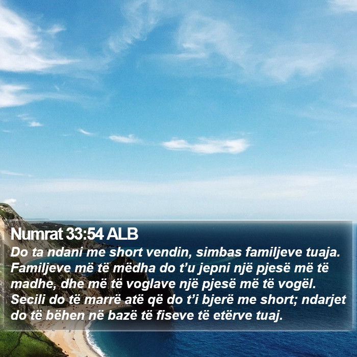 Numrat 33:54 ALB Bible Study