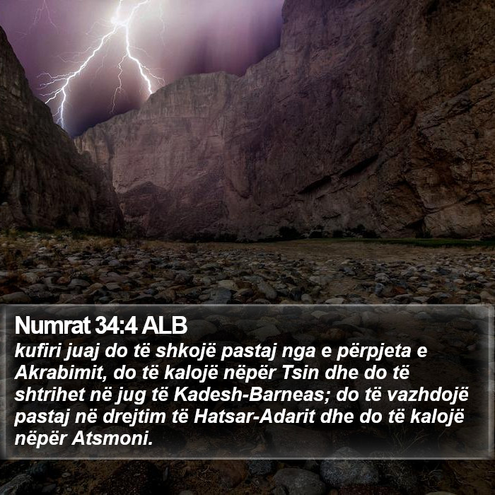 Numrat 34:4 ALB Bible Study