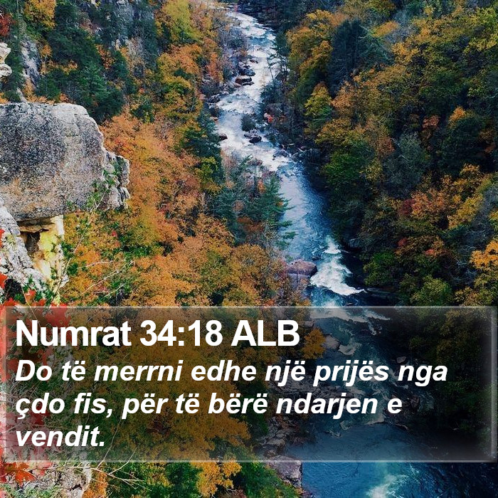 Numrat 34:18 ALB Bible Study