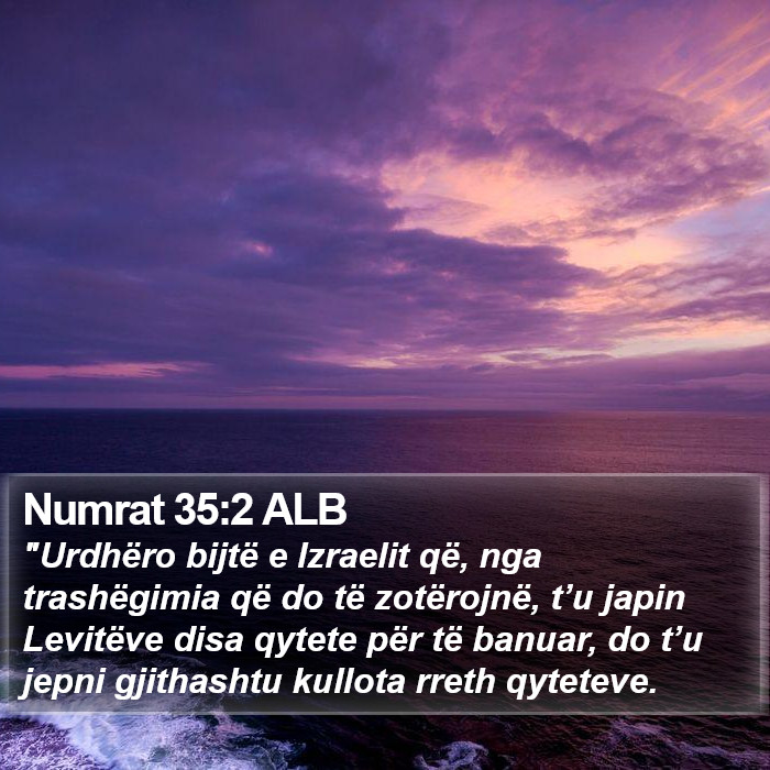 Numrat 35:2 ALB Bible Study