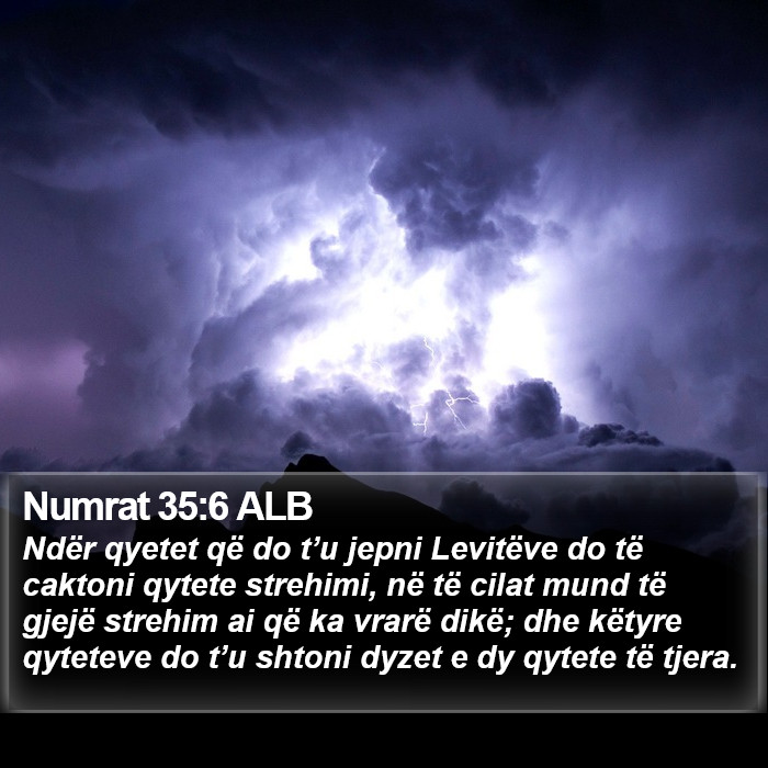 Numrat 35:6 ALB Bible Study