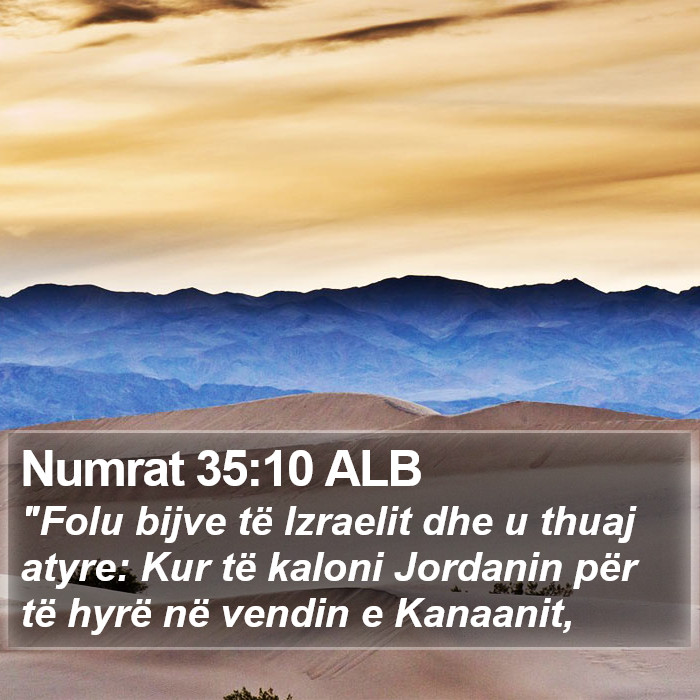 Numrat 35:10 ALB Bible Study