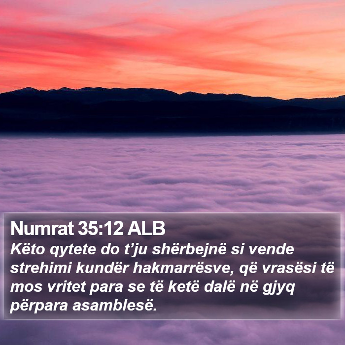 Numrat 35:12 ALB Bible Study