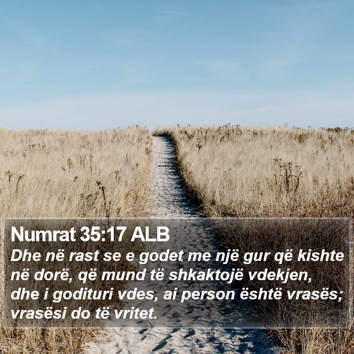 Numrat 35:17 ALB Bible Study